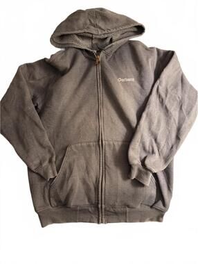 Carhartt Cozy Brown Sherpa-Lined Zip Hoodie – Size M